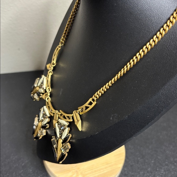 J. Crew Gold and Black Statement Necklace - Picture 3 of 8